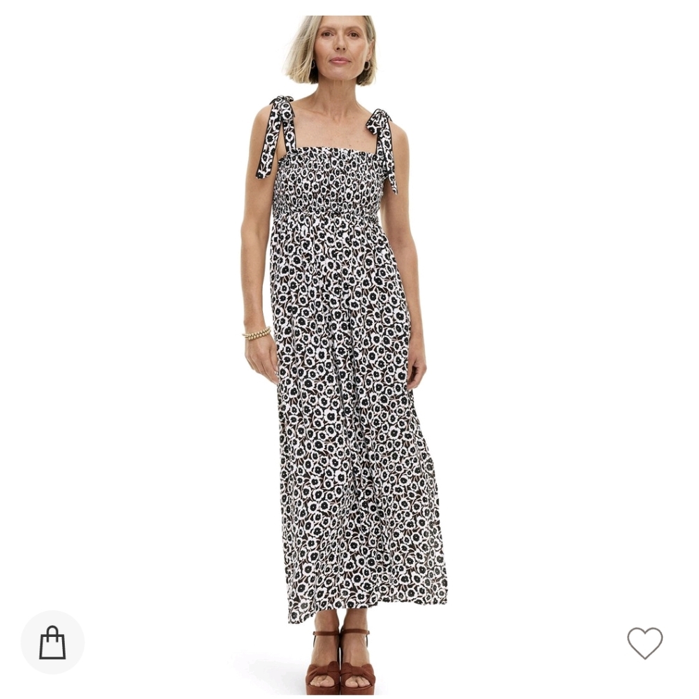DVF For Target Limited Edition Women's Smocked Tie Strap Poppy Midi Dress